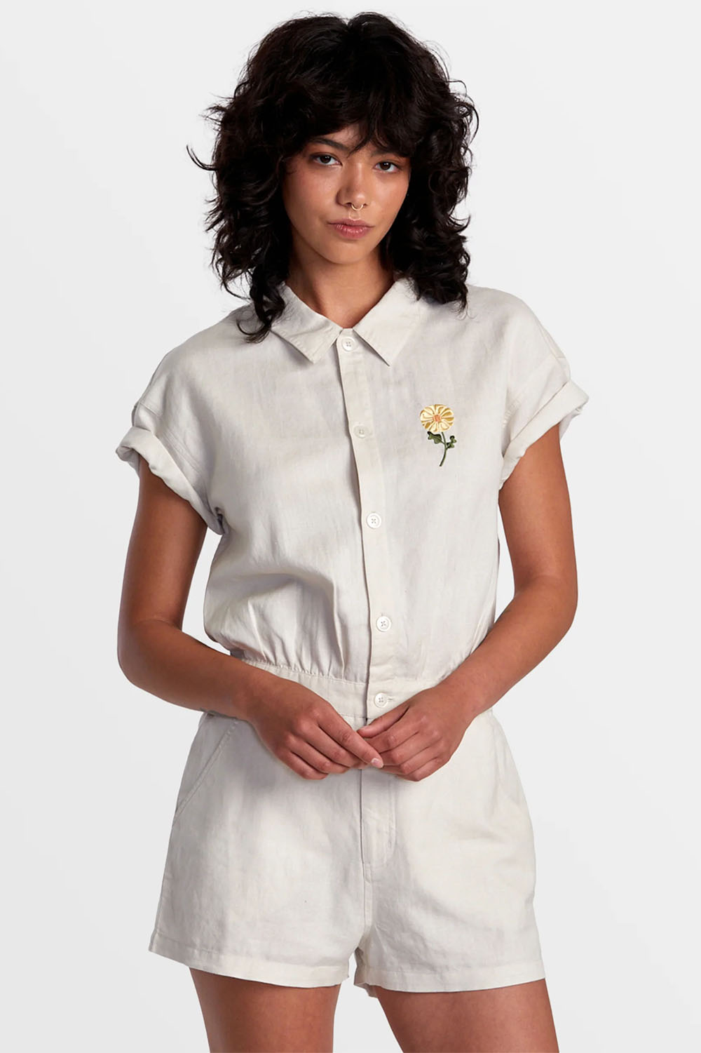 RVCA - Maya Romper - Latte - Front