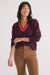 Marine Layer - Bella Cropped Sweater - Plum  - Profile