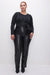 Good American - Good Icon Faux Leather Pant - Black - Front