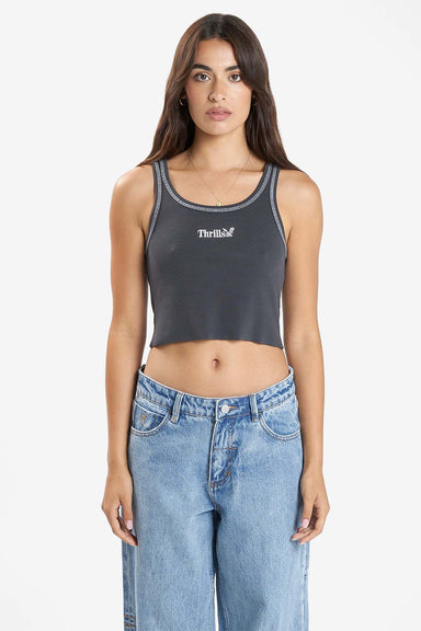 Thrills - Workwear Cali Tank - Dark Charcoal - Front