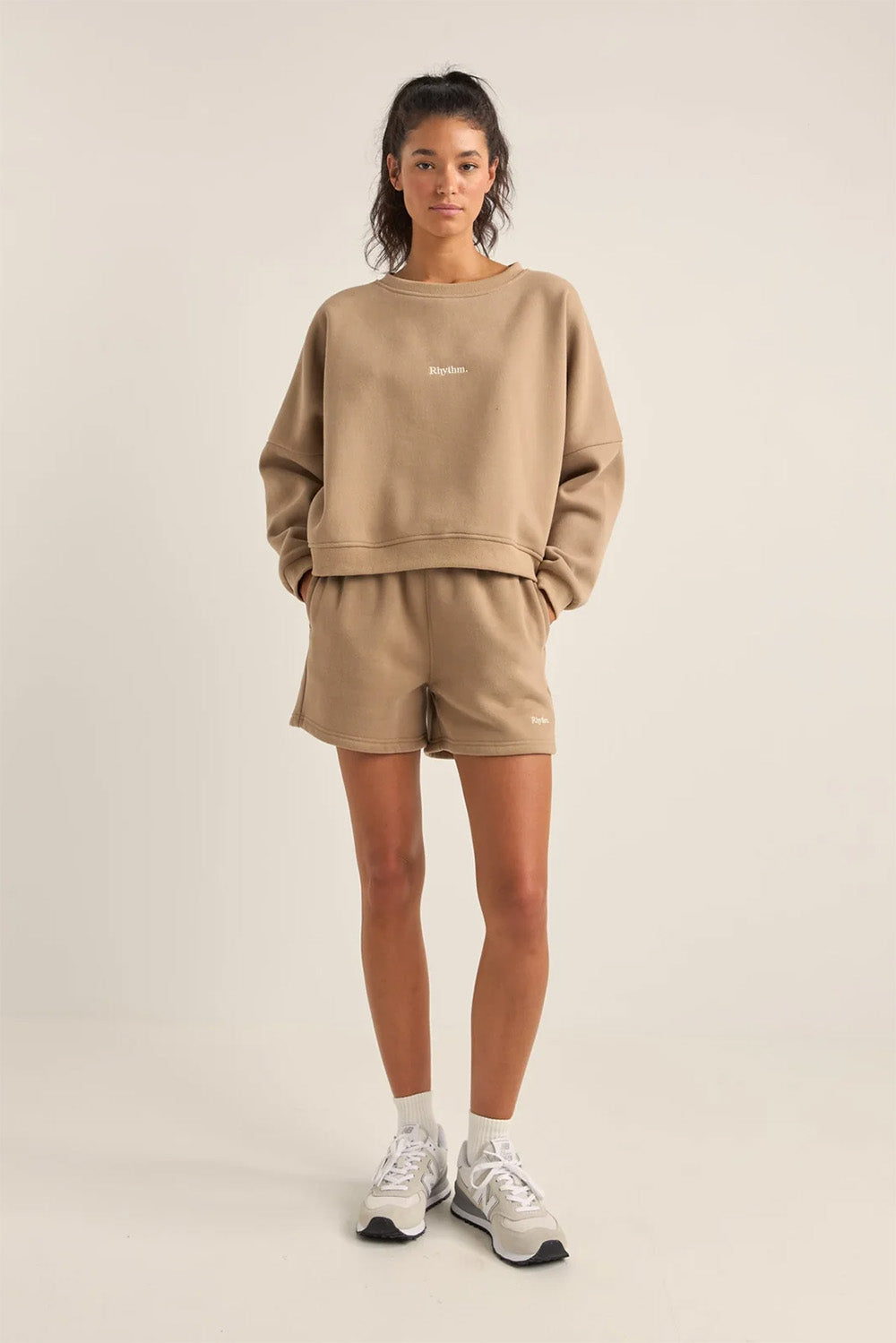 Rhythm - Logo Crew Neck Fleece - Taupe