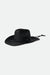 Brixton - Austin Straw Cowboy Hat - Black - Profile