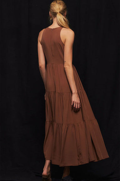 Richer Poorer - Tiered Maxi Dress - Caramel - Back