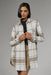 7 Diamonds - Generation Plaid Shacket - Sand - Front