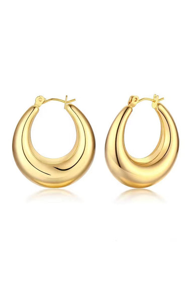 Pearl of the West - Christine Hoops - 18K GP Stainless