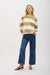 Richer Poorer - Beefy Stripe Cotton Pullover - Khaki Stripe