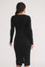 Marine Layer - Lexi Rib LS Midi Dress - Black - Back