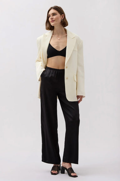 Richer Poorer - Silk Satin Pant - Black - Front