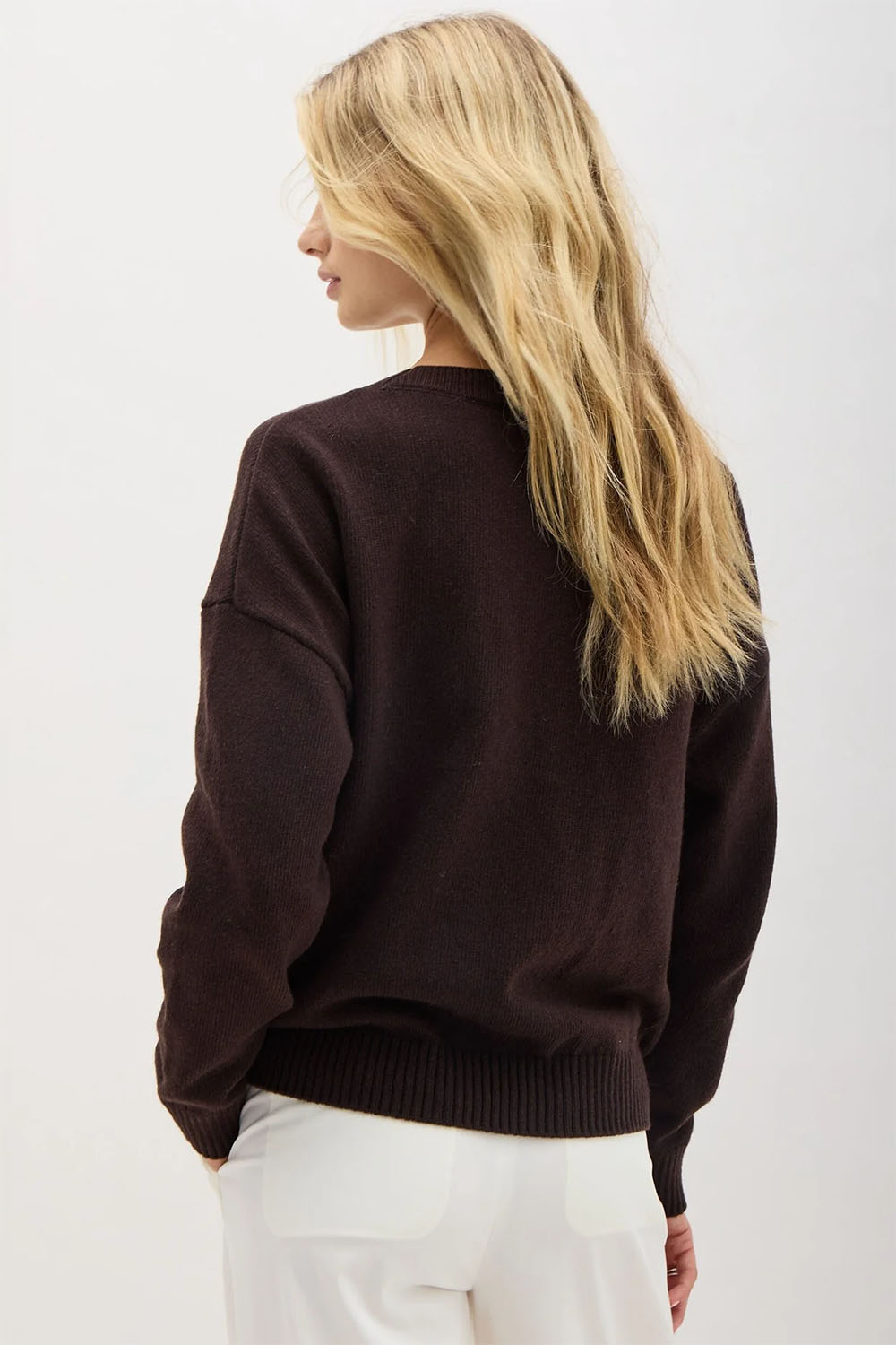 Richer Poorer - Alexa Lightweight Cardigan - Mole - Back