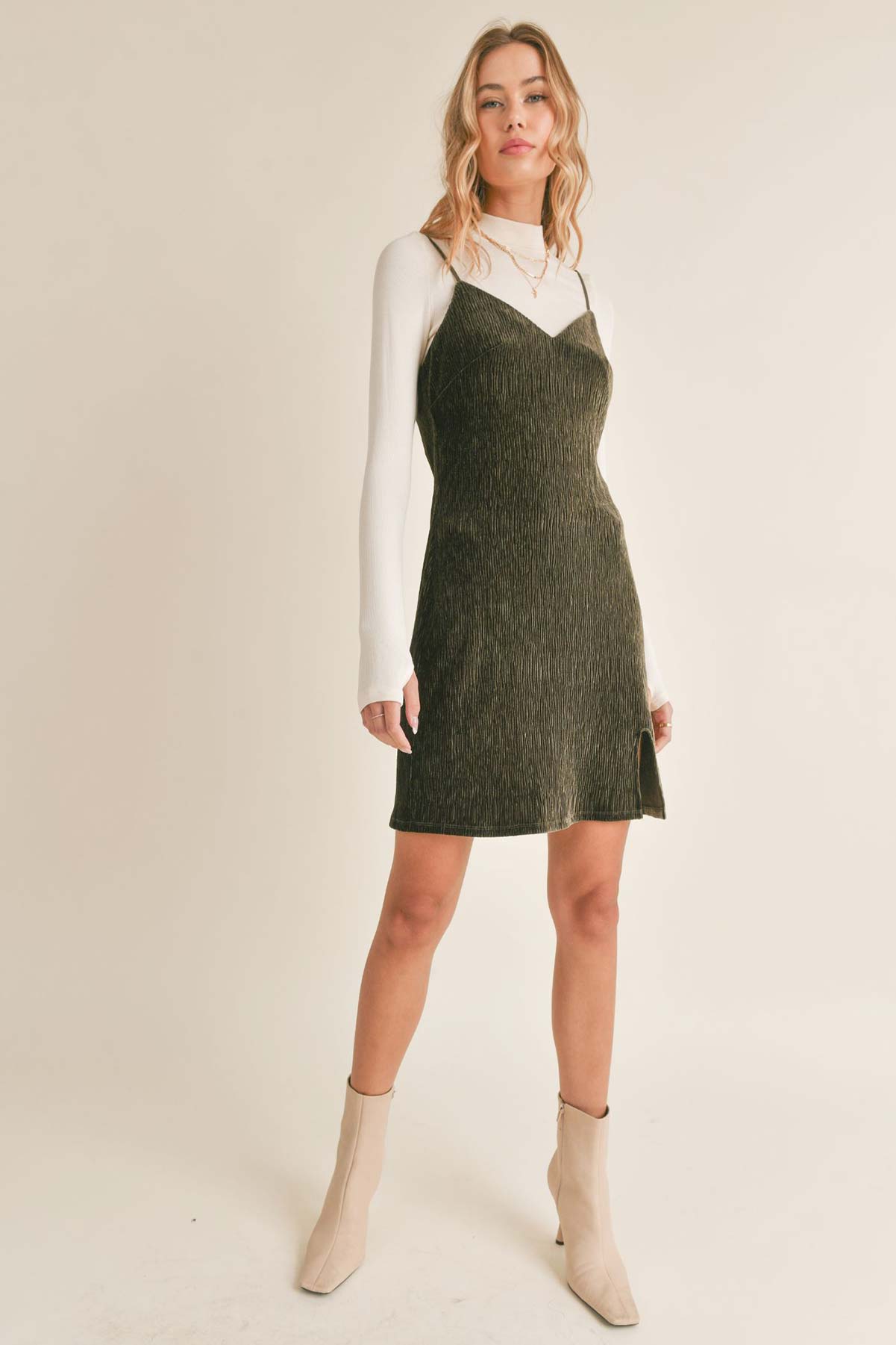 Sadie & Sage - Lorelai Mini Dress - Olive