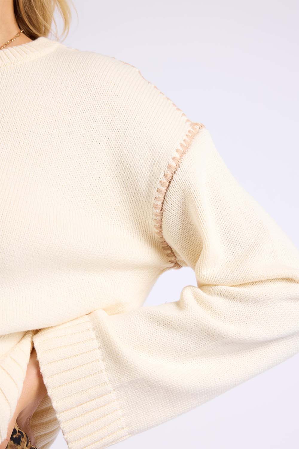 Sage the Label - Sally Pullover - Cream - Detail