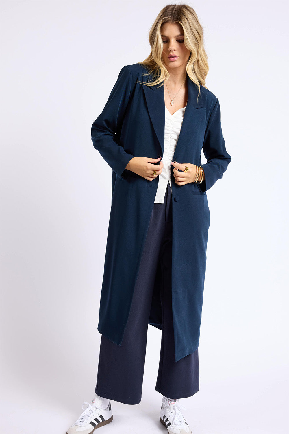 Sage the Label - Valerie Long Blazer - Indigo