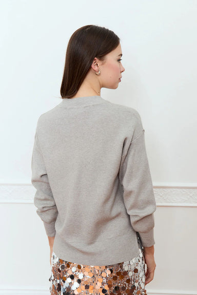 Deluc - Dan Sweater - Grey Melange - Back