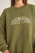 Rhythm - College Crew Neck Fleece - Olive - Detail