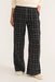 Marine Layer - Allison Trouser - Black/White Check - Front