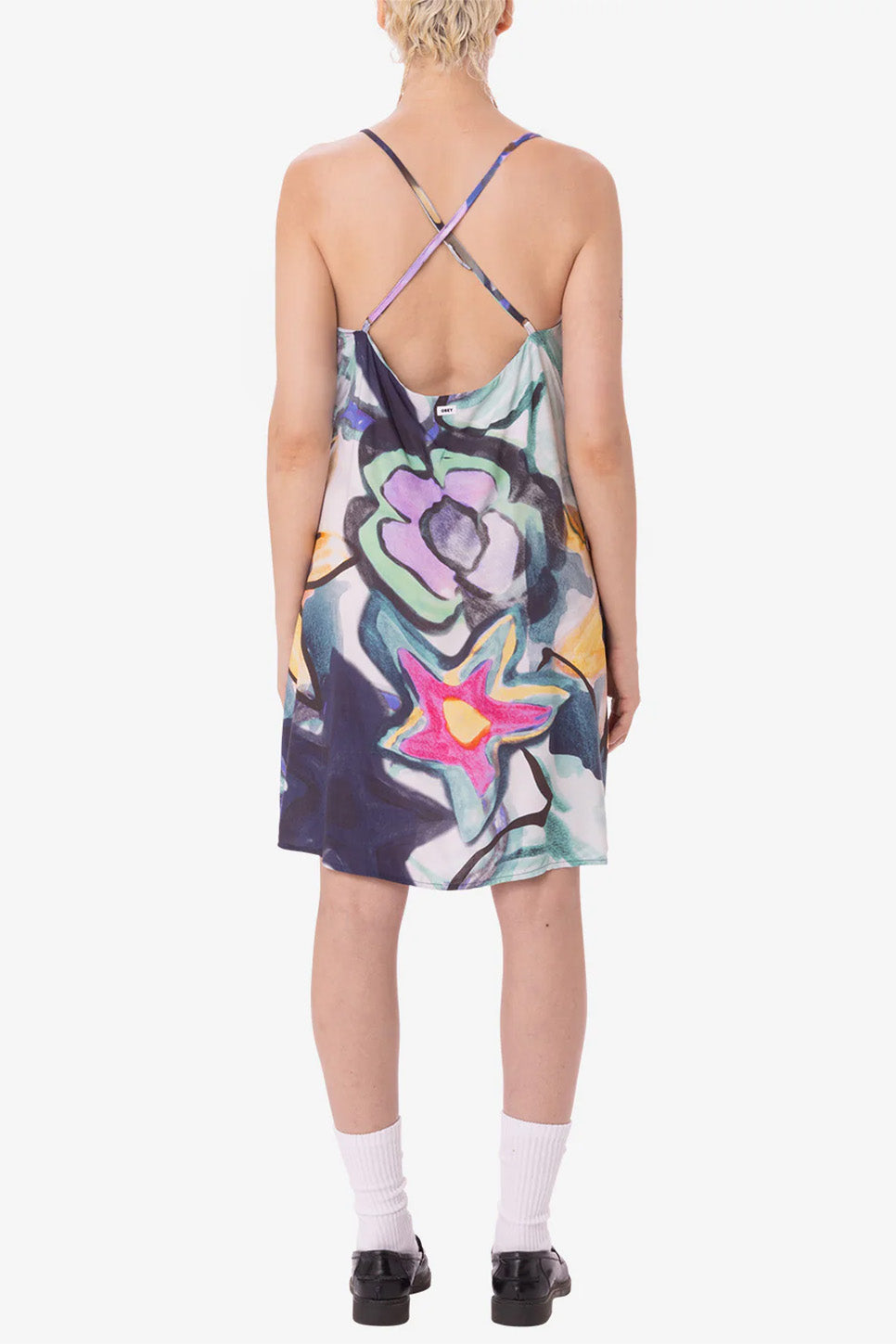 Obey - Requiem Slip Dress - Strong Blue Multi - Back