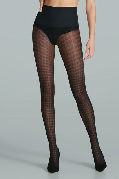 Commando - Houndstooth Sheer - Black