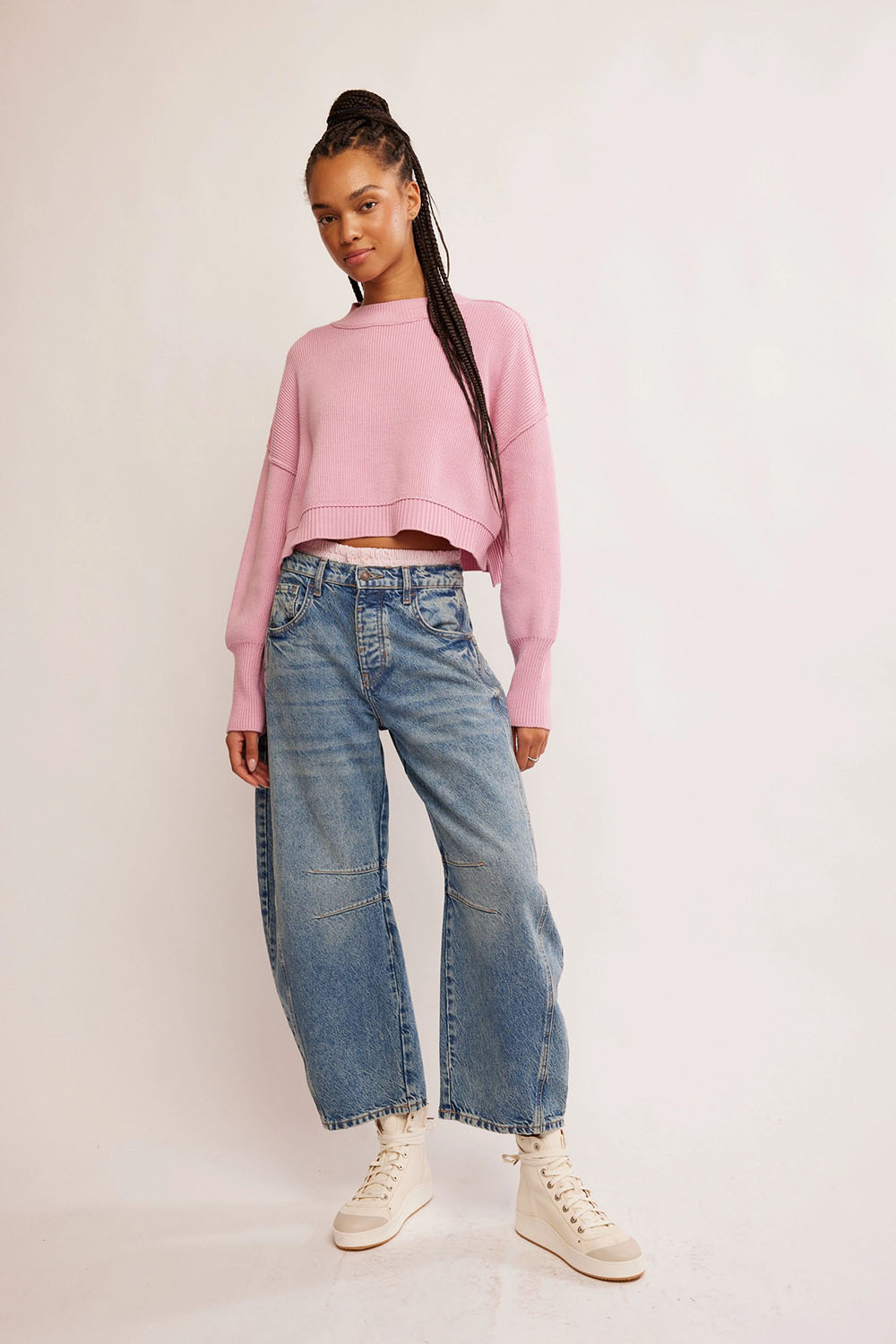 Free People - Easy Street Crop Pullover - Lollipop