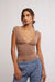 Free People - Duo Corset Cami - Chocolate Malt - Front