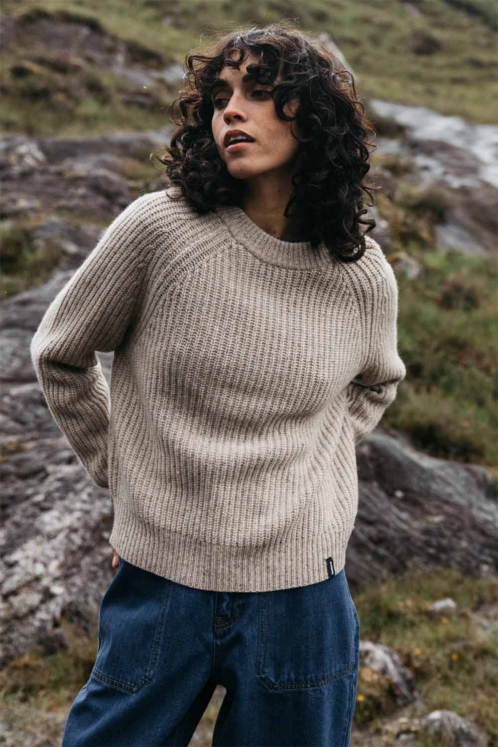 Finisterre - Mora Jumper - Oatmeal - Front