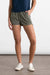 Bridge & Burn - Luca Track Short - Olive Pinstripe - Detail