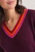 Marine Layer - Bella Cropped Sweater - Plum - Detail