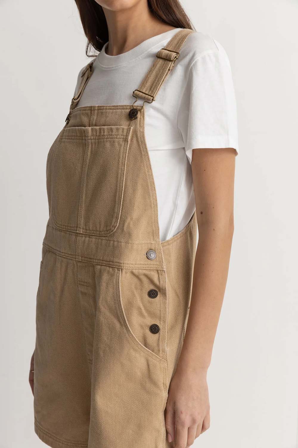 Rhythm - Tide Short Overall - Caramel - Detail