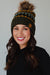 Panache Apparel Co - Multicolored Patterned Pom Hat - Olive - Front