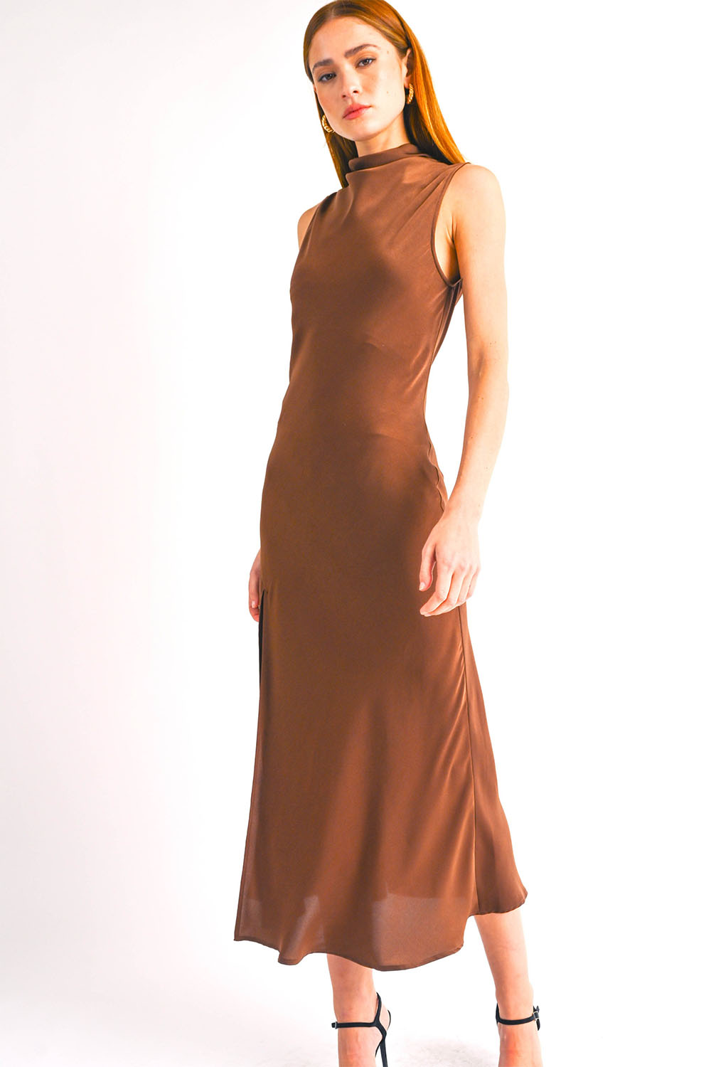 Reset by Jane - Kaya Dress - Brown - Side