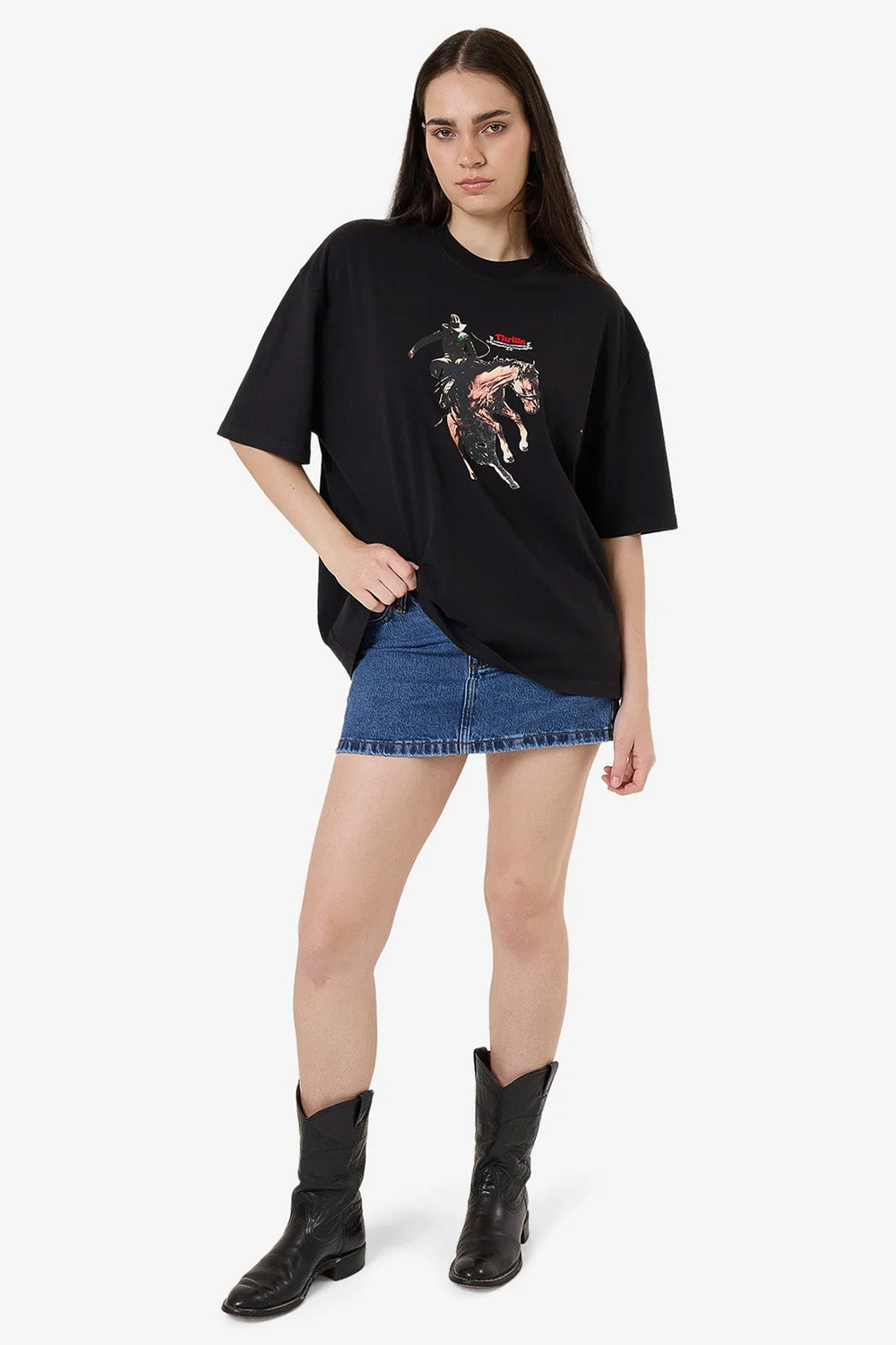 Thrills - Eternal Outlaw Oversize Tee - Washed Black