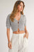 Sage the Label - Sylvie Short Sleeve Cardi - Silver - Front