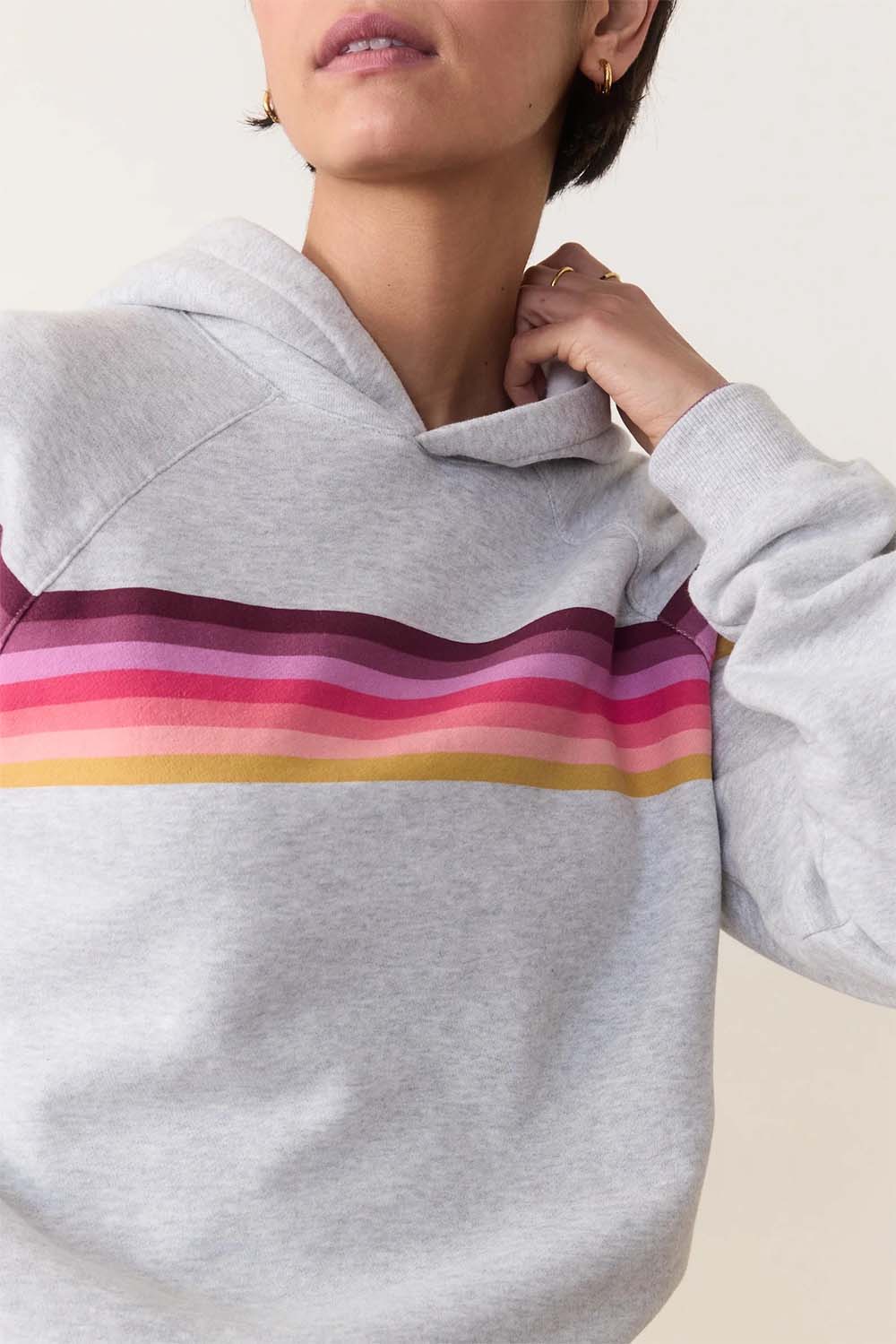 Marine Layer - Anytime Hoodie - Heather Grey - Detail