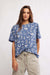 Free People - Painted Floral Tee - Navy Combo - Front