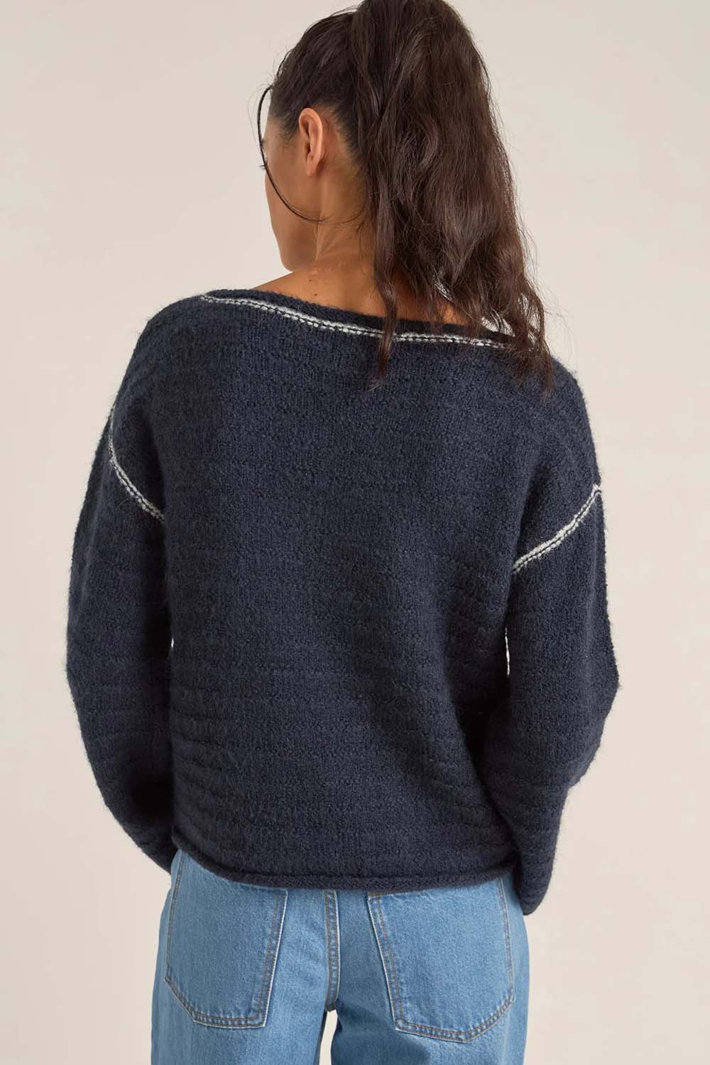 Rhythm - Baklava Knit - Navy - Back