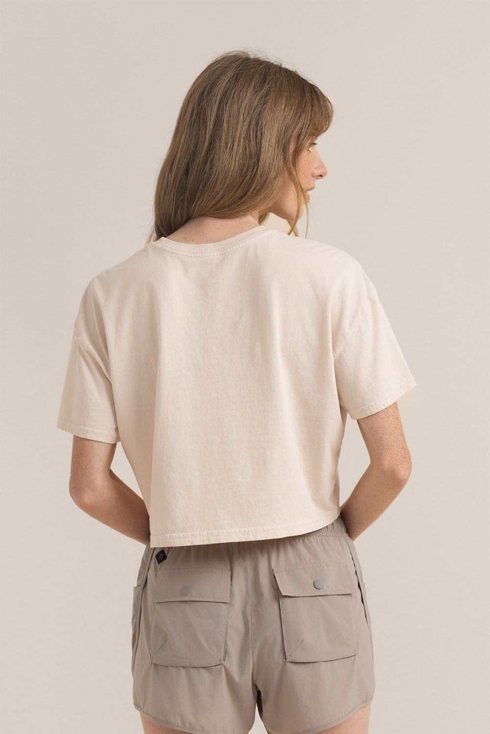 Roark - Mountain Crop Boxy Tee - Moon - Back