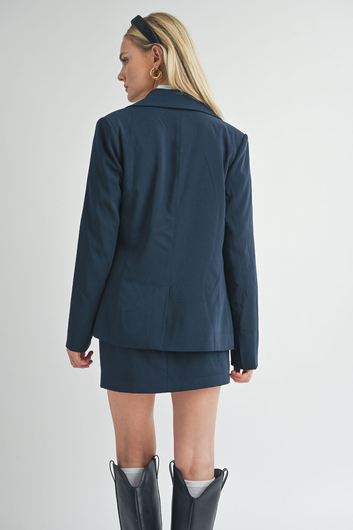 Sage the Label - Finest Touch Blazer - Midnight- Back