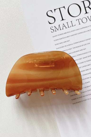 Pearl of the West - Moon 8cm Hair Claw - Amber