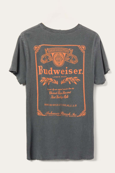 Junk Food Tees - Budweiser Classic Logo Tee - Vintage Black - Back