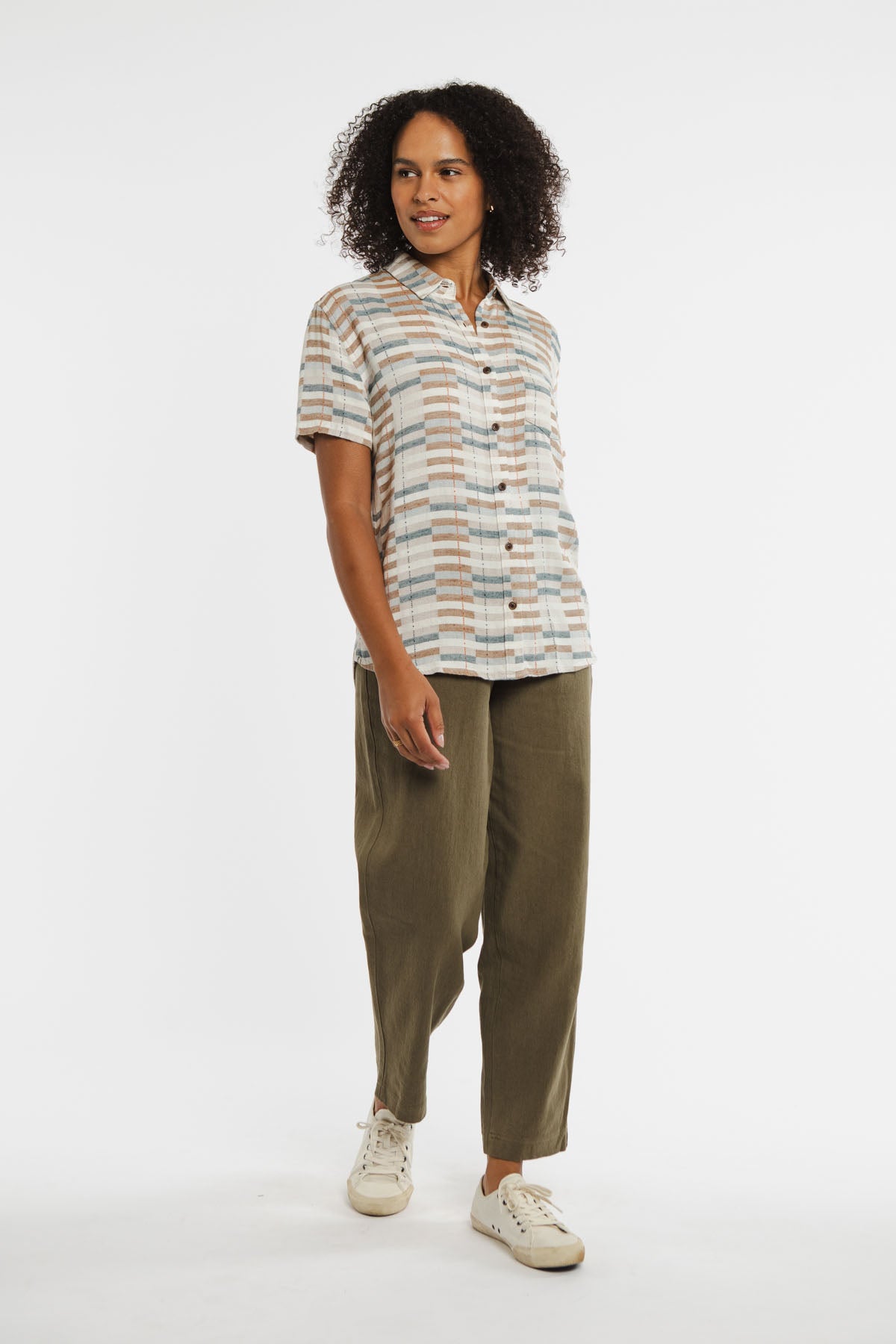 Bridge & Burn - Lana Shirt - Manzanita Stripe - Side