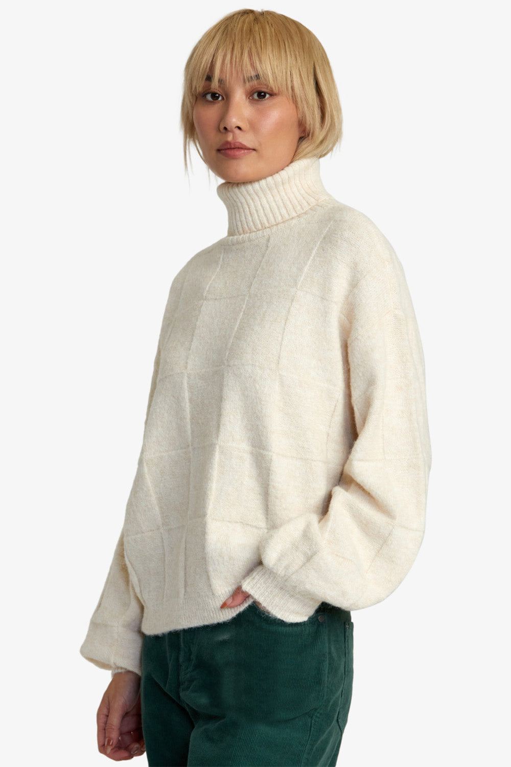 RVCA - Vineyard Sweater - Oatmeal - Side