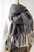 Accity - Solid Tassel Scarf - Dark Grey