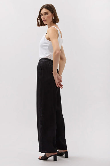 Richer Poorer - Silk Satin Pant - Black - Side