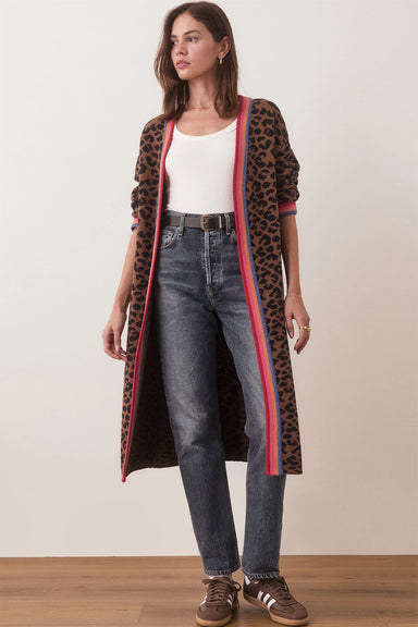 Marine Layer - Sweater Coat - Leopard - Front