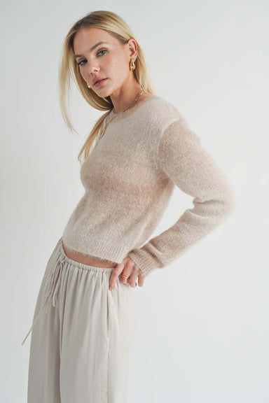 Sage the Label - Reach for the Stars Sweater - Taupe Multi - Side