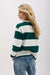 Richer Poorer - Beefy Stripe Cotton Pullover - Rainforest Bone  - Back