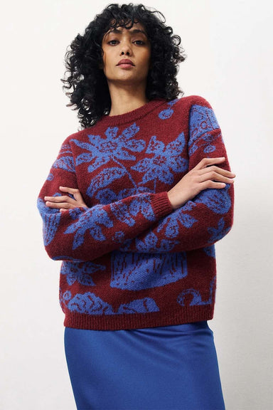 FRNCH - Egenie Sweater - Flora Blue