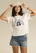 Sendero - La Charra Crop Tee - Vintage White - Front