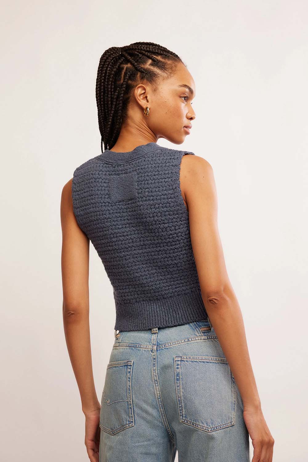 Free People - WTF Ava Vest - Vintage Indigo - Back