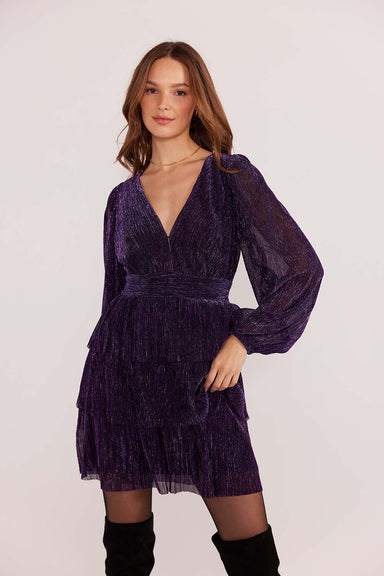 MinkPink - Enya Mini Dress - Purple Sparkle