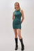 Richer Poorer - Carrie Shirred Mini Dress - Sage Leaf